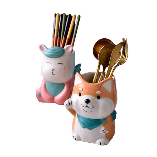 Cartoon Ceramic Chopsticks Organizer