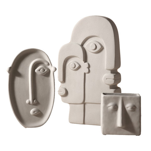 Pottery Art Face Vase