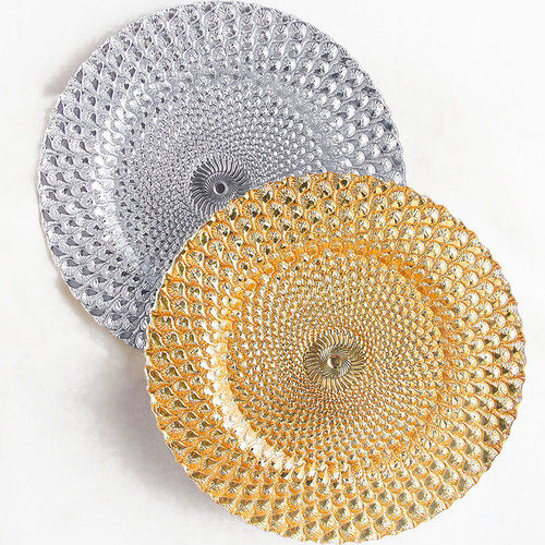 Peacock Glass Charger Plate