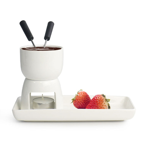 Fondue Pot with Rectangular Tray