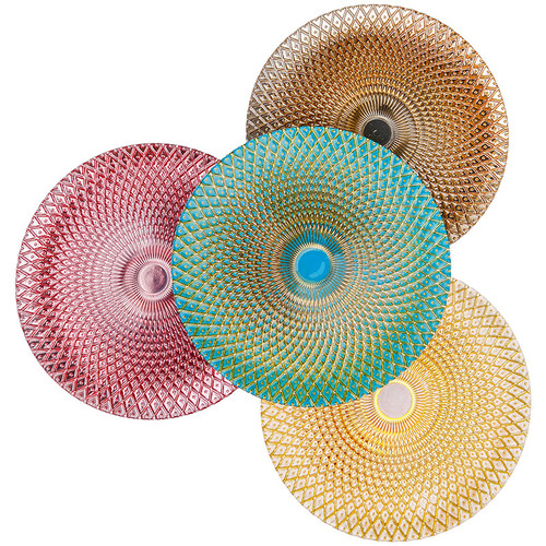 Kaleidoscope Glass Charger Plate