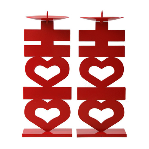 Double Happiness Candle Holder