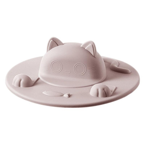 Cat Silicone Cup Cover Anti Dust Lead Proof Cap Pink Grey