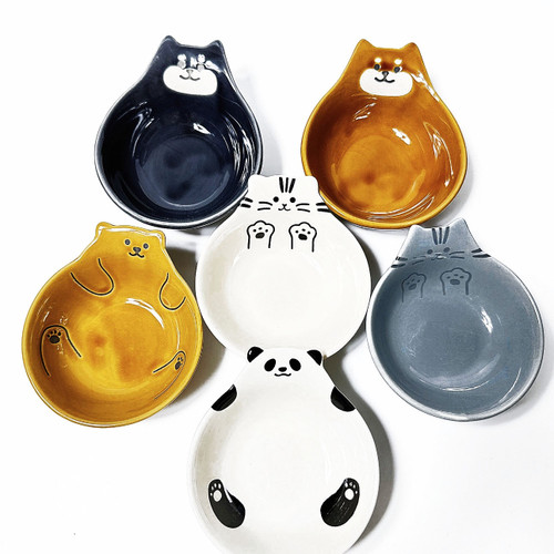 Cat Panda Dog Bear Shaped Snack Bowl Japanese Style Ceramic Snack Bowl