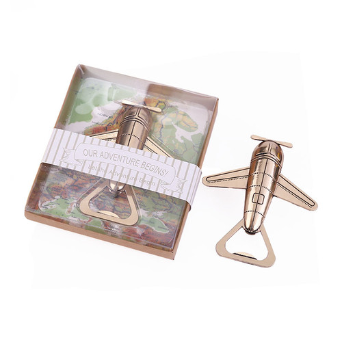 Airplane Bottle Opener Wedding Party Favors Travel Destination Aviation Gifts