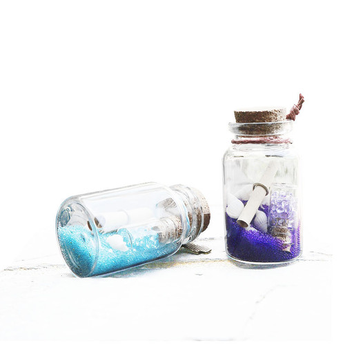 Shells and Sand in Bottle Beach Wedding Favors Coastal Party Decor