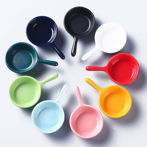 Dipping Bowl with Handle for Soy Sauce Sushi Appetizer Vinegar Snack Dinnerware