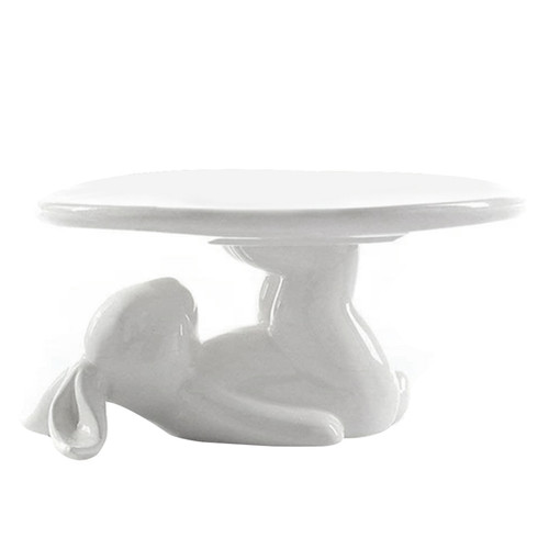 Adorable Rabbit Cake Stand Ceramic Dessert Plates for Snacks and Cookies