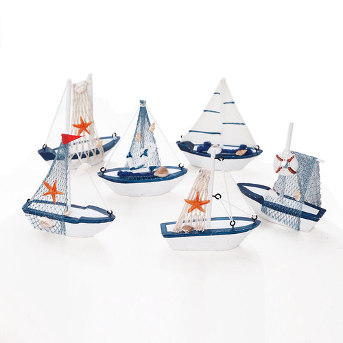 Wooden Sailing Boat Ornaments