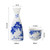 Porcelain sake bottle and cups serving  for Japanese Sake wine 