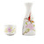 Fine porcelain sake bottle hip flask and cup. Sake bottle is approximately 5.5 inches tall 140ml and cups are 1.57 inch tall 60ml. 