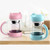 Cute Cat Shaped Glass Water Bottle with Tea Infuser Strainer Filter Double Wall Heat-proof Glass Office Mug BPA Free 10oz