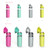 Sports Water Bottle One Click Open, Magenta Cyan Grey Yellow four colors available.