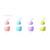 Pear shaped glass water bottle with fruit diffuser and sleeve, comes in Pink Blue Purple Green four colors