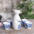 Japanese Sake Set Blue Water Town