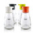 Olive oil vinegar cruet bottle with orange green white black cap