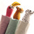 Cute wood carving animal head handle umbrella