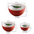 Hand painted ceramic bowls, 4.75 inch, 6 inch, 7.5 inch.