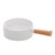 Nordic ceramic serving bowl with wooden handle
