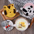 ceramic soup bowls with handle and hand painted animal lid