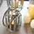 Industrial loft candle lantern with hemp rope handle