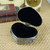 Heart shape jewelry box with soft darkblue velvet interior lining