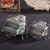 Metal jewelry storage case miniature Grand Piano opens to reveal storage compartment!