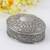 Pewter Jewelry Box with Engraving Leaves