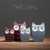 Ceramic Owls Statue Home Decorative  House Warming Gift