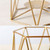 Metallic gold candle holders
