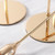 Electroplated candle stand in brass gold or shinny metallic gold color