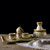 Antique Ceramic Sake Set with Warmer and Tray