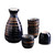 Japanese Sake Set with 1 Ceramic Tokkuri Bottle and 4 Ochoko Cups