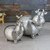 Pewter Finish Coin Bank at Cute Cow Shape