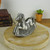 Silver pewter rocking horse