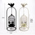 Black white bird cage hanging lantern