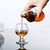 Glass carafe with ice pocket