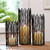 Black Modern Impressionism Candle Holder