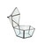 High quality geometric glass case with swing lid