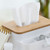 Plastic Tissue Box with Bamboo Top