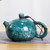 Marble Texture  Ceramic Teapot Green