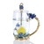 Enamel flower coffee mug blue rose