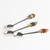 Vintage tea spoons enameled in red, yellow, pink, peacock blue and purple colors
