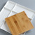 Square White Porcelain Cheese Serving Platter with Nature Bamboo Cutting Board