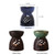 Ceramic aroma oil burner with beautiful handmade pierced leaves holes
