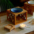 Bamboo Aromatherapy Lamp with Candle Place Holder - Auspicious cloud