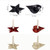 Black Metal Single Candle Stand in Heart Star Shape