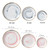 Marble Texture Gold Edge Ceramics Dishes Plates Grey Pink