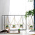 Gold Hanging Geometric Tealight Candle Holders with Black Iron Stand