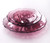 Vintage Glass Plates and Bowls Set with Embossed Dots Plum Purple Color